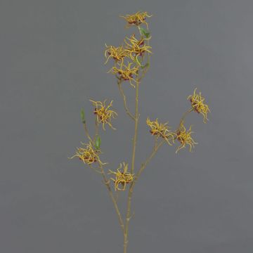 Artificial witch hazel spray XYLA, flowers, orange-yellow, 28"/70cm, Ø2"/5cm