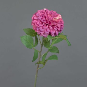 Fake flower pompom dahlia MILEYA, purple, 30"/75cm