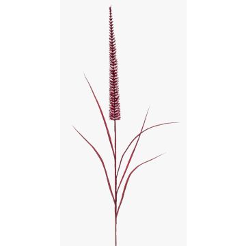 Artificial pennisetum panicle ZARIEL with glitter, burgundy, 3ft/105cm