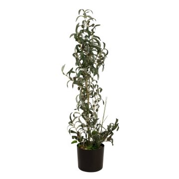 Artificial olive shrub LEANDRU with fruits, green, 3ft/105cm Artificial olive shrub LEANDRU with fruits, green, 3ft/105cm