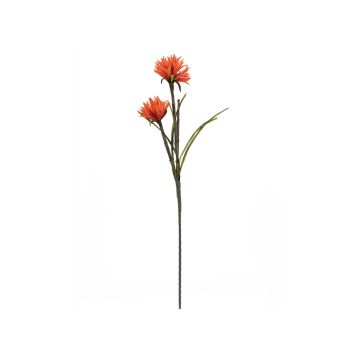 Fake dahlia spray DALIRA, crossdoor, orange, 3ft/100cm