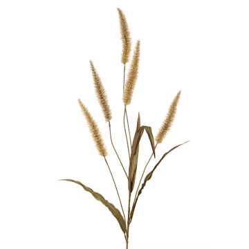 Artificial fountain grass HIWA, panicles, green, 4ft/135cm