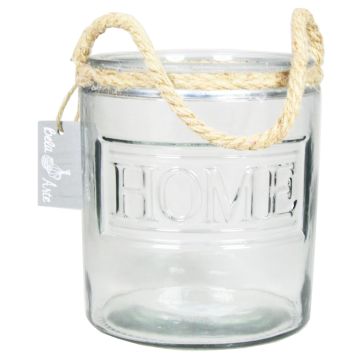 Candle jar DAPHNEY with handle, clear, 6.5"/16,5cm, Ø5.5"/14cm Candle jar DAPHNEY with handle, clear, 6.5"/16,5cm, Ø5.5"/14cm
