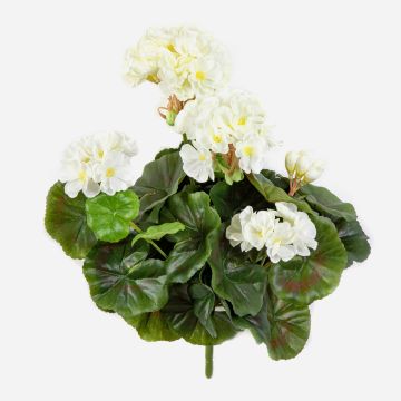 Artificial geranium CAPH on spike, white, 12"/30cm Artificial geranium CAPH on spike, white, 12"/30cm