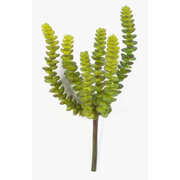 Artificial Crassula Perforata FULU on spike, green, 6"/15cm