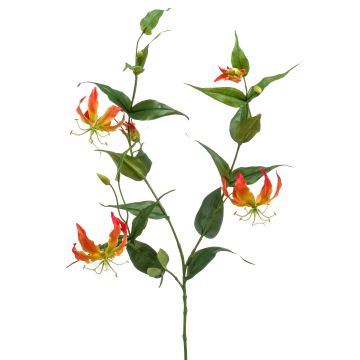 Artificial Gloriosa WARIS orange-yellow, 4ft/120 cm