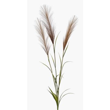 Artificial pampas grass spray ADNANE with panicles, brown, 3ft/90 cm