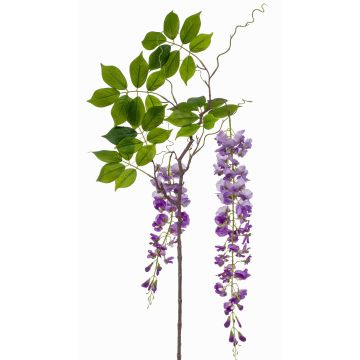 Artificial wisteria spray NISSRINE with flowers, purple, 5ft/145 cm