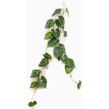 Fake anthurium garland GILES, green, 4ft/110 cm