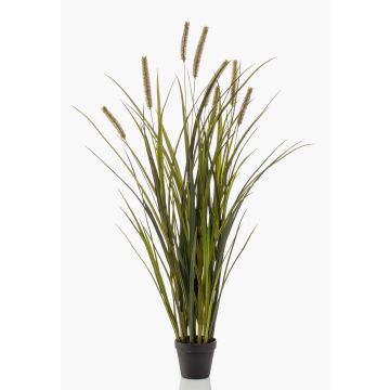 Artificial reedgrass ZWENA with panicles, green-yellow, 3ft/100 cm