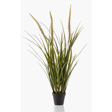 Artificial foxtail grass ANOUR with panicles, green-brown, 3ft/90 cm