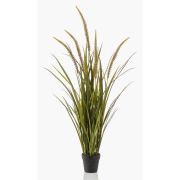 Artificial foxtail grass ANOUR with panicles, green-brown, 4ft/115 cm