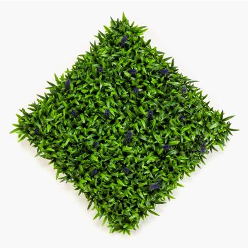 Fake plant wall with lavender DECAN, crossdoor, green, 20"x20"/50x50cm