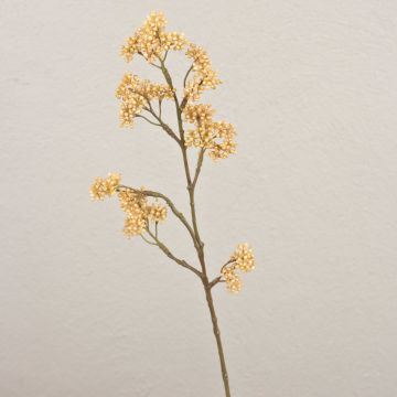 Bodinier's beautyberry fake branch BEYNAC, berries, cream-yellow, 18"/45cm Bodinier's beautyberry fake branch BEYNAC, berries, cream-yellow, 18"/45cm