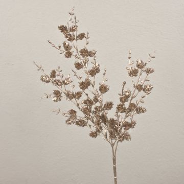 Artificial pine branch EMERIC with cones, gold, 18"/45cm Artificial pine branch EMERIC with cones, gold, 18"/45cm