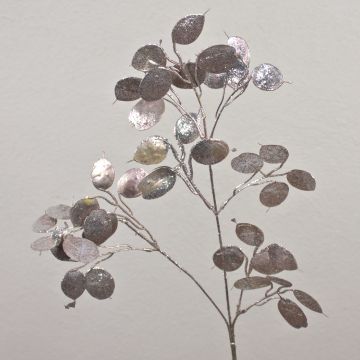 Artificial Lunaria branch ADONISA, silver-gold, 26"/65cm