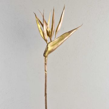 Artificial bird of paradise flower BALTZE, gold, 31"/80cm Artificial bird of paradise flower BALTZE, gold, 31"/80cm