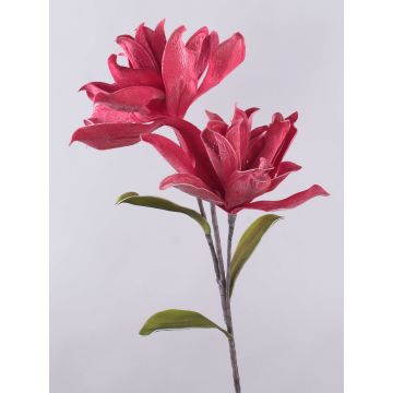 Plastic camellia MUNIR with glitter, purple, crimson, 4ft/110cm, Ø12"/30cm Plastic camellia MUNIR with glitter, purple, crimson, 4ft/110cm, Ø12"/30cm