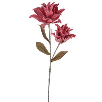 Plastic camellia MUNIR with glitter, purple, 4ft/120cm Plastic camellia MUNIR with glitter, purple, 4ft/120cm