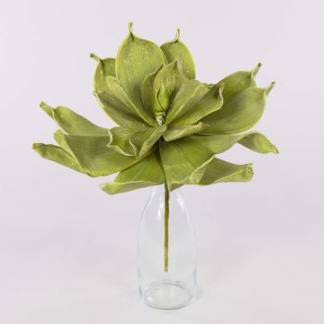Artificial plant aloe vera LIERA with glitter, olive green, 12"/30cm