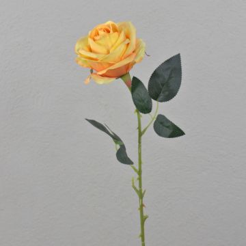 Fake rose ELEAZAR, orange, 26"/65cm, Ø 3.5"/9cm