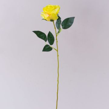 Silk rose SEENSA, yellow, 22"/55cm Ø 2.8"/7cm