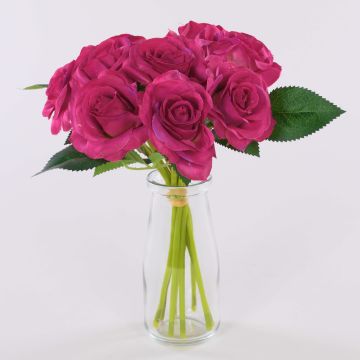 Artificial rose bouquet GAUTAM, fuchsia, 10"/25cm Artificial rose bouquet GAUTAM, fuchsia, 10"/25cm