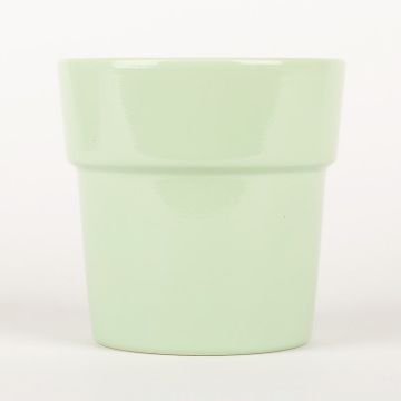 Pot with rim for orchids MARIVAN, ceramic, light turquoise, 4.9"/12,5cm, Ø5.3"/13,5cm