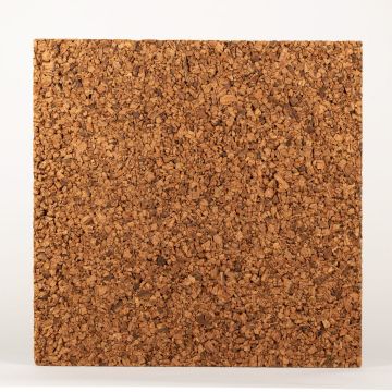 Natural cork back panel RATANA made of agglomerated cork, brown, 20"x20"/50x50cm, thickness 0.8"/2cm