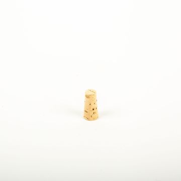 Conical cork stopper ALMEDA made of natural cork, light-coloured, 0.9"/2,2cm, Ø0.5"/1,1/0.3"/0,8cm