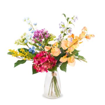 Artificial spring bouquet ELVAN, multicoloured, 24"/60cm, Ø18"/45cm