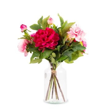 Artificial spring bouquet PALESA, fuchsia-rose, 22"/55cm, Ø16"/40cm