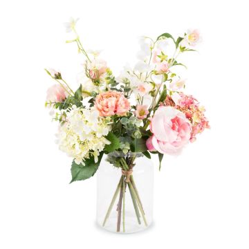Artificial summer bouquet SHAMSI, pink-white, 18"/45cm, Ø24"/60cm