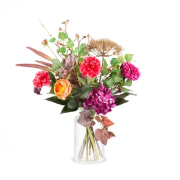 Artificial autumn bouquet REJNA, violet-orange, 30"/75cm, Ø22"/55cm Artificial autumn bouquet REJNA, violet-orange, 30"/75cm, Ø22"/55cm