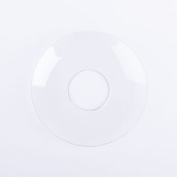 Drip catcher glass TURIBIO for dinner candles up to &Oslash;0.9"/2,4cm, clear, &Oslash;2.7"/6,8cm