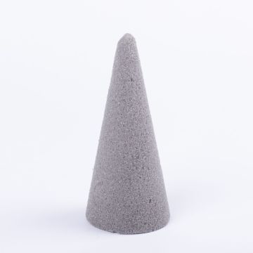 ®mosy Floral foam cone ZOILA for artificial flowers, grey, 6"/15cm, Ø2.8"/7cm
