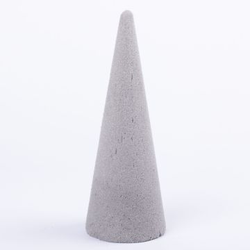 ®mosy Floral foam cone ZOILA for artificial flowers, grey, 9"/24cm, Ø3.5"/9cm