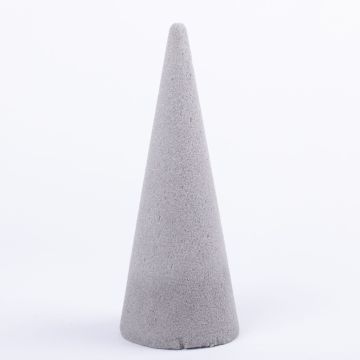 ®mosy Floral foam cone ZOILA for artificial flowers, grey, 10"/26cm, Ø4"/10cm