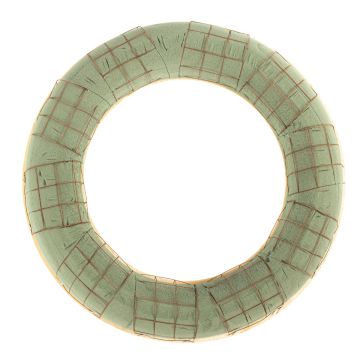 ®mosy Ökodur CRAILO floral foam ring with wire mesh, natural wood base, green, 5 cm, Ø40 cm