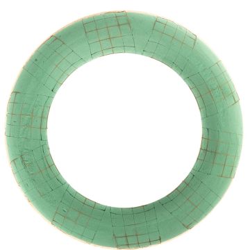 ®mosy Ökodur floral foam ring CRAILO with wire mesh, natural wood base, green, 6 cm, Ø55 cm
