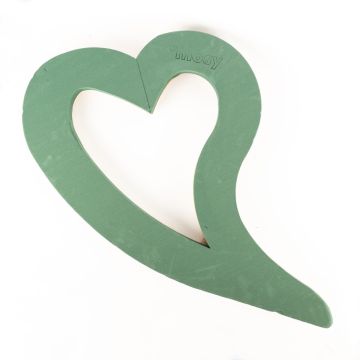 ®mosy Ökodur foam car heart with tail ADLEYA, wedding decoration, with suction cup, natural wood base, green, 28"x21"x2"/71x54x5cm ®mosy Ökodur foam car heart with tail ADLEYA, wedding decoration, with suction cup, natural wood base, green, 28"x21"x2"/71x54x5cm
