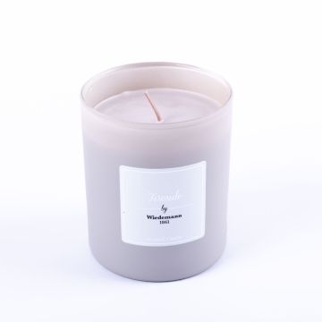 Scented wax candle MIREYA in a glass, Fireside, grey, 3.7"/9,3cm, Ø3.1"/7,9cm, 35h Scented wax candle MIREYA in a glass, Fireside, grey, 3.7"/9,3cm, Ø3.1"/7,9cm, 35h