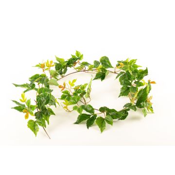 Artificial Boston ivy garland LEDURANA, Eco Collection, green-orange, 5ft/150cm