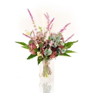 Artificial autumn bouquet KEONA, violet-pink, 20"/50cm, Ø16"/40cm