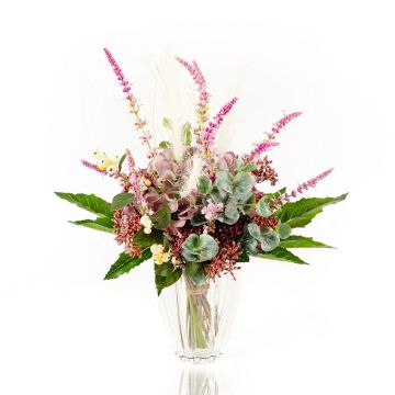 Artificial autumn bouquet KEONA, violet-pink, 20"/50cm, Ø16"/40cm