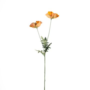 Artificial poppy branch GUNDULA, Eco Collection, orange-yellow, 28"/70cm, Ø2.8"-3.1"/7-8cm Artificial poppy branch GUNDULA, Eco Collection, orange-yellow, 28"/70cm, Ø2.8"-3.1"/7-8cm