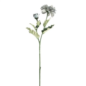 Decorative flower branch zinnia GUNDISINE, Eco Collection, grey-blue, 26"/65cm, Ø3.5"/9cm Decorative flower branch zinnia GUNDISINE, Eco Collection, grey-blue, 26"/65cm, Ø3.5"/9cm