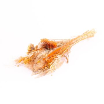 Dried bouquet DILIANE, orange-yellow-natural, 20"/50cm, Ø6"/15cm