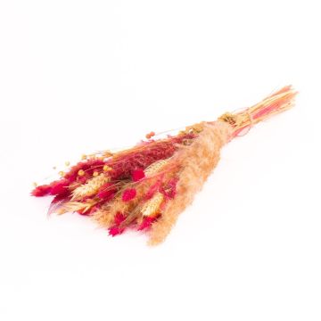 Dried bouquet DILIANE, fuchsia-natural, 20"/50cm, Ø6"/15cm