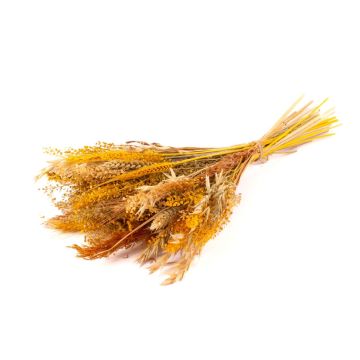 Dried bouquet DILIANE, yellow-natural, 20"/50cm, Ø6"/15cm